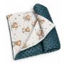 Kahepoolne minki ja musliinist beebitekk  „Minki dreams“, 100 × 75 cm sweet bears