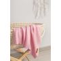 Kootud bambusviskoos beebitekk "Bamboo" 100x80 cm roosa