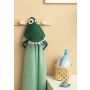 3D vannilina kapuutsiga beebile "Croco"100x100cm "frotte" roheline