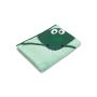3D vannilina kapuutsiga beebile "Croco"100x100cm "frotte" roheline