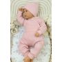 Beebiriided 2 osaline "Lined lux" pale rose