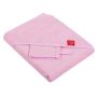 Vannirätik kapuutsiga ja pesukinnas "Blank" 80x80 cm roosa
