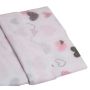 Flanell veekindel linad 45x115cm "Heart pink"