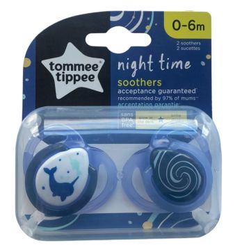 Čiulptukas kūdikiui Tommee Tippee "Night Time" 0-6m 