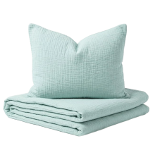 Musliinpuuvillast voodipesukomplekt beebile 80x70 cm "Mint" 