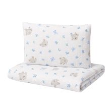 Musliinpuuvillast voodipesukomplekt beebile 135x100 cm "Bluebell bunny" 