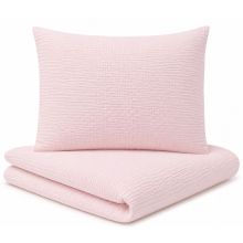 Musliinpuuvillast voodipesukomplekt beebile 80x70 cm "Pink" 