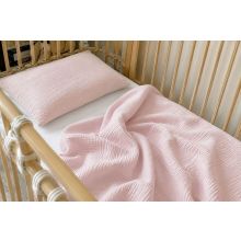 Musliinpuuvillast voodipesukomplekt beebile 135x100 cm "Blank Pink" 