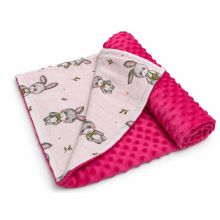 Kahepoolne minki ja musliinist beebitekk  &bdquo;Minki dreams&ldquo;, 100 &times; 75 cm Sweet bunny