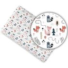 Ankras paklodė  su guma 120x60 lapė takelis