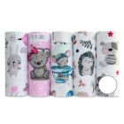 Flanellist lapid komplektid 5tk "Girl" 