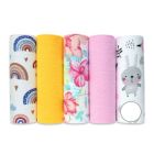 Flanelinių vystyklų rinkinys kūdikiams kurį sudaro 5 vienetai flanelinių vystyklų. 