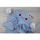 Beebi rätik  "Crab" 100x120cm sinine