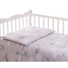 Beebi voodipesu 100x135 "Bunny&Balloons" türkiissinine värv