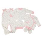 Kraitelis kūdikiui - šliaužtinukai, marškinėliai, kepurytė, pirštinytės su meškiukais