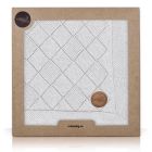 Pledas megztas rombai - digsniuotas 90x90 pilkas