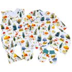 Kraitelis kūdikiui - šliaužtinukai, marškinėliai, kepurytė, pirštinytės su meškiukais