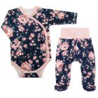 Beebiriided 2 osaline "Flora navy"  