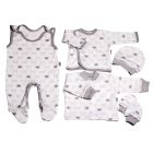 Komplekt vastsündinule 5-e osaline "Bear glamour" valge