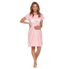 Puuvillane öösärk rasedatele naistele "Happy" Sweet pink