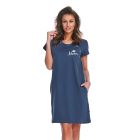 Puuvillane öösärk rasedatele naistele  "Mamma" deep blue 