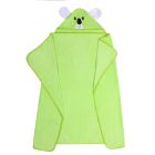 Rankšluostis kūdikiui "Koala" su gobtuvu 100x120cm žalias 