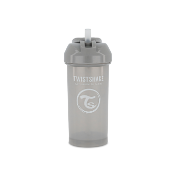 Twistshake buteliukas su šiaudeliu 360 ml nuo 6mėn pilkas 78680