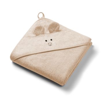 BabyOno rankšluostis su gobtuvu bambukinis 100x100 tamsiai kreminis 1553/06