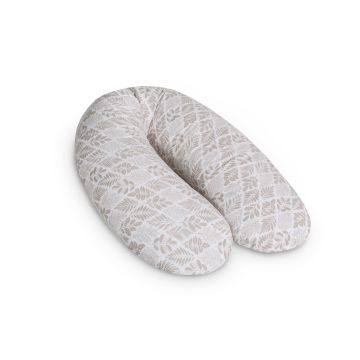 CebaBaby maitinimo pagalvė dżersej multi lapeliai rudi W-880-000-746