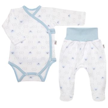Beebiriided 2 osaline "Bear glamour mint" valge 