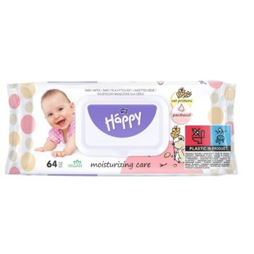 Drėgnos servetėlės Bella Happy "Almond&Olive" 64 vnt