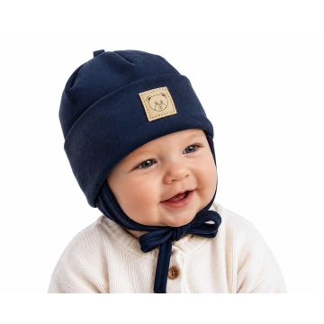Kepurytė kūdikiui "Velour" - Navy