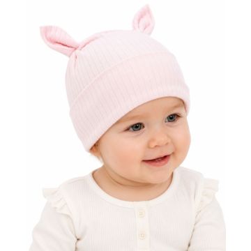 Puuvillane beebimüts "Lined dusty pink"