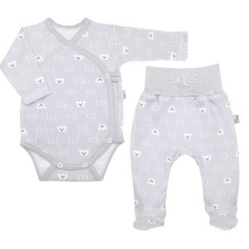 Beebiriided 2 osaline "Bear glamour grey" 