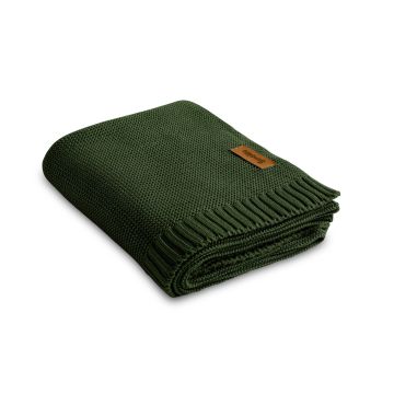 Kootud bambusviskoos beebitekk "Bamboo" 100x80 cm tumeroheline