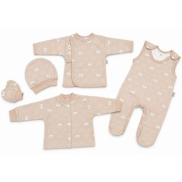 Komplekt vastsündinule 5-e osaline "Bear glamour beige"