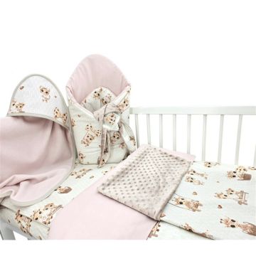6-osaline vastsündinu komplekti "Giraffee" dusty pink