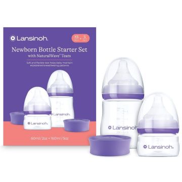 Lansinoh NaturalWave lutipudelite stardikomplekt vastsündinule, 60 ml + 160 ml