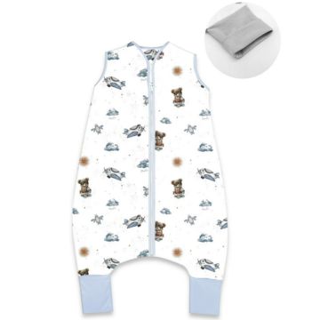 Beebi jalaosadega magamiskott "Teddy aviator blue" 2-2.5 TOG
