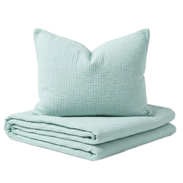 Musliinpuuvillast voodipesukomplekt beebile 80x70 cm "Mint" 
