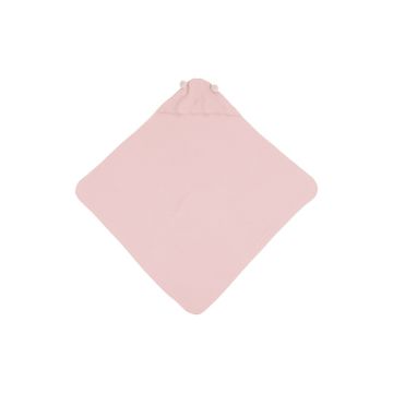 Musliinist kapuutsiga rätik beebile 75 × 75 cm roosa