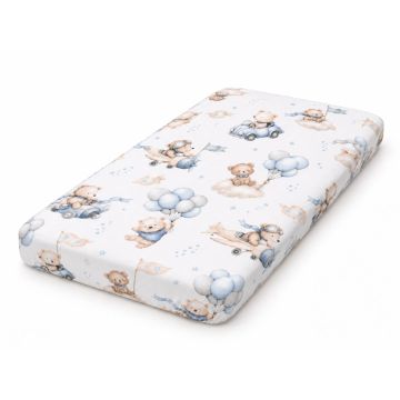 Puuvillane kummiga voodilina 60x120 cm "SKY PILOT BLUE"