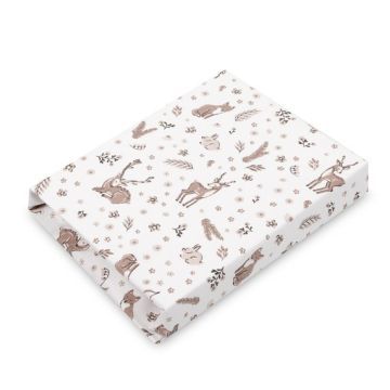 Puuvillane kummiga voodilina 60x120 cm "Forest beige"