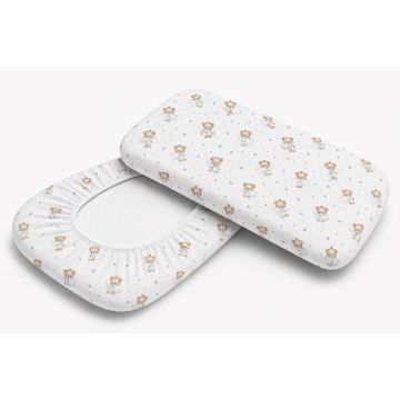 Puuvill voodilina 50x83 "Sweet bear white"
