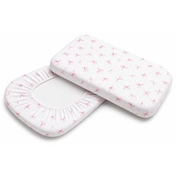 Puuvill voodilina 50x83 "Pink bows"