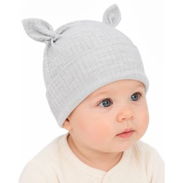 Puuvillane beebimüts "Lined grey"