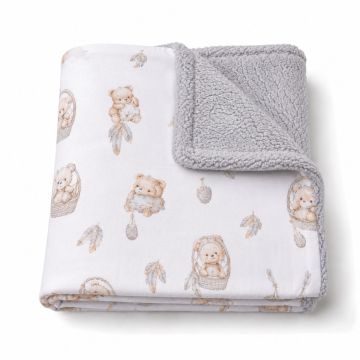 Kahekihiline bouclé ja puuvillane beebitekk, 90 × 75 cm "Mellow" newborn
