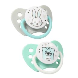 BabyOno čiulptukas silikoninis, anatominis, 0-3 m, 2 vnt., mėtinis-pilkas, 1226/01