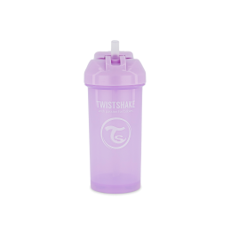 Twistshake buteliukas su šiaudeliu 360 ml nuo 6mėn violetinis 78591