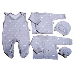 Komplekt vastsündinule 5-e osaline "Bear glamour grey"
